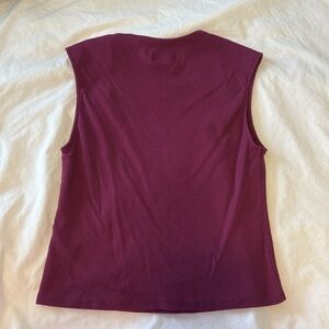 Anthropologie Rich Plum Square Neck Tee